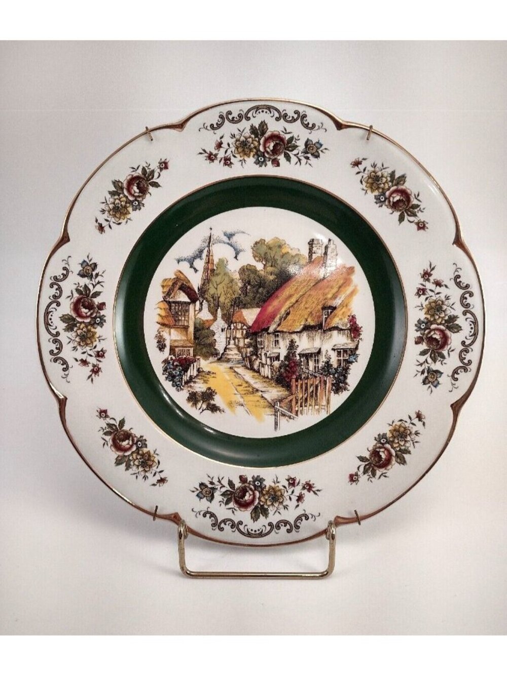 Ascot Service Plate By Wood And Sons England Decorative Town Village Vintage